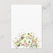 ブルゴーニュ&赤面ブーケ結婚の詳細囲い エンクロージャーカード (裏面)