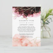 ブルゴーニュ&赤面幾何減らの結婚ゲスト 案内状 (スタンド正面)