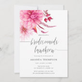 ブルゴーニュ&赤面秋の秋ブリデスメイドランチョン 招待状 (正面)