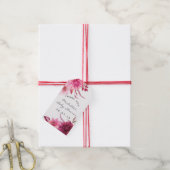 ブルゴーニュ&赤面秋ベビーシャワーゲストサンキュー ギフトタグ (より糸付き)