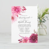 ブルゴーニュ&赤面秋秋ブライダルシャワーバイメール 招待状 (スタンド正面)