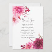 ブルゴーニュ&赤面秋秋ベビーシャワーありがとう サンキューカード (正面)