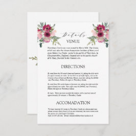 ブルゴーニュ&赤面結婚ブーケ詳細 エンクロージャーカード