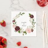 ブルゴーニュ&赤面結婚名前をカスタムするカクテル スタンダードカクテルナプキン (インサイチュ)