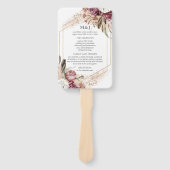 ブルゴーニュ、赤面・バラ金ゴールドプログエレガントラム ハンドファン (正面)