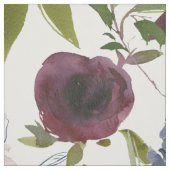 ブルゴーニュ、赤面、海軍フローラ ファブリック (見本)