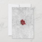 ブルゴーニュ、赤面、白いバラ結婚の囲い 出欠カード (裏面)