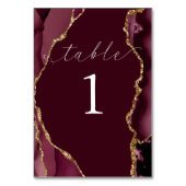 ブルゴーニュ&金ゴールドアガテテーブルカード テーブルナンバー (正面)