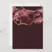 ブルゴーニュ&金ゴールドアゲート卒業 招待状 (裏面)