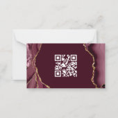 ブルゴーニュ&金ゴールドアゲート詳細ノートカード ノートカード (裏面)