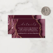 ブルゴーニュ&金ゴールドアゲート詳細ノートカード ノートカード (正面/裏面インサイチュ)