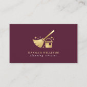 ブルゴーニュ&金ゴールドハウスクリーニングサービス 名刺 (正面)