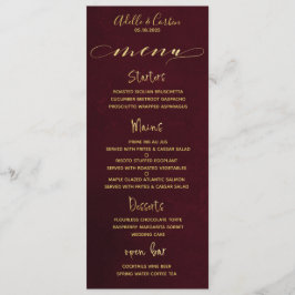 ブルゴーニュ&金ゴールドファンシー草書 メニュー