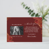 ブルゴーニュ&金ゴールドメモリアルサンキューカード サンキューカード (スタンド正面)