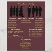 ブルゴーニュ&金ゴールド水玉模様ウェディングパーティー (裏面)