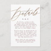 ブルゴーニュ&金ゴールド秋書道結婚の詳細 エンクロージャーカード (正面)