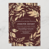 ブルゴーニュ・金ゴールド離れ秋卒業党 招待状 (正面/裏面)