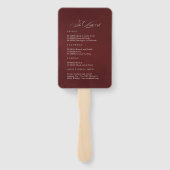 ブルゴーニュ、金ゴールド、ネイビーワインバチェロレッテ週末 ハンドファン (裏面)