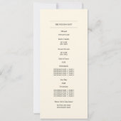 ブルゴーニュ |青 |レッドフローラクリーム結婚式 プログラム (裏面)