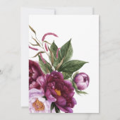 ブルゴーニュ – Marsala and Peachフローラ赤ちゃんシャワー 招待状 (裏面)