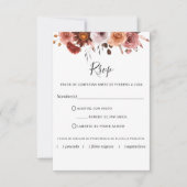 ブルゴーニュ、RSVPインスペインの、ブルゴーニュ赤面フローラ 出欠カード (正面)