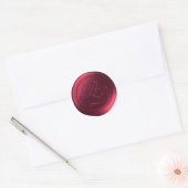 ブルゴーニュDouble Monogram Faux Wax Sealシール ラウンドシール (封筒)