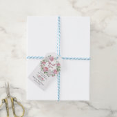 ブルゴーニュPink Roseフローラ結婚ズ・サンキュー ギフトタグ (より糸付き)