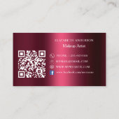 ブルゴーニュQRコードSNSフェイスブック 名刺 (裏面)