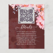 ブルゴーニュQRスキャンコード結婚のウェブサイト詳細 (正面)