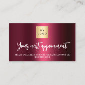 ブルゴーニュQRビジネスロゴアポイントメントカード 割引カード (正面)