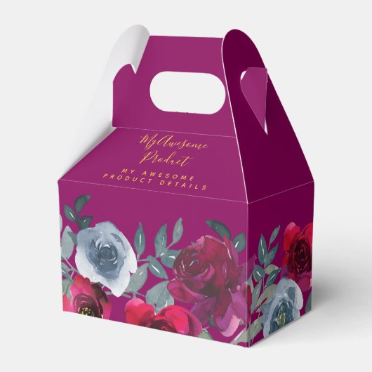 ブルゴーニュSageグリーンブルーフローラブランド フェイバーボックス (正面サイド)