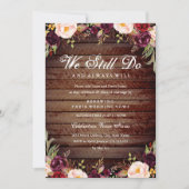 ブルゴーニ素朴ーフローラ誓の更新記念日 招待状 (正面)