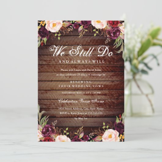 ブルゴーニ素朴ーフローラ誓の更新記念日 招待状 (スタンド正面)