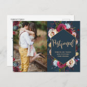 ブルゴーニ結婚ュ海軍の日が延期されるフローラ 案内ポストカード (正面/裏面)