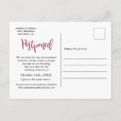 ブルゴーニ結婚ュ海軍の日が延期されるフローラ 案内ポストカード (裏面)