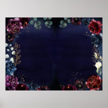 ブルゴーニ結婚ー海軍の空白のポスター40 x 30"