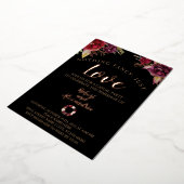 『ブルゴーファンシーニュ・フラワーズ』 箔招待状 (回転した状態)