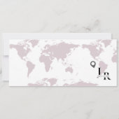 ブルゴーントボーディングパス結婚式を保存する日付チケット 招待状 (裏面)