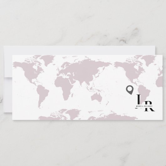 ブルゴーントボーディングパス結婚式を保存する日付チケット 招待状 (裏面)