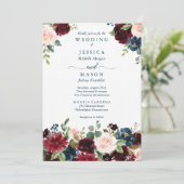 ブルゴ素朴ンディネービー結婚式招待状 招待状 (スタンド正面)