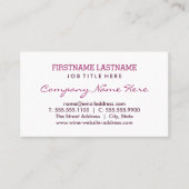 ブルゴ素朴ンディレッドワインステインリングや輪 名刺 (正面)