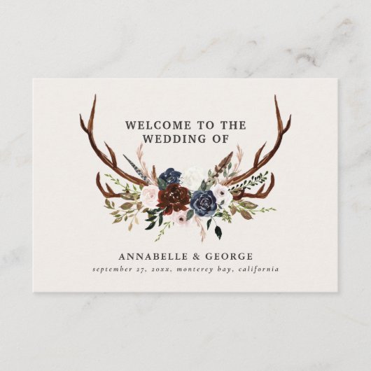 ブルゴ素朴ンディ海軍フローラ結婚植物学校 エンクロージャーカード (正面)