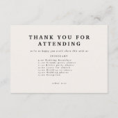 ブルゴ素朴ンディ海軍フローラ結婚植物学校 エンクロージャーカード (裏面)