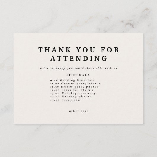 ブルゴ素朴ンディ海軍フローラ結婚植物学校 エンクロージャーカード (裏面)