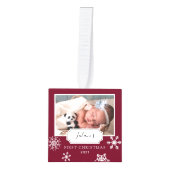 ブルゴ素朴ンディ・フォトコラージュ・スノー キューブオーナメント (正面)