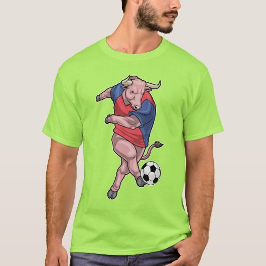 ブルサッカー選手サッカー Tシャツ (正面)