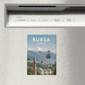🏔️ ブルサ トルコ 旅行 山景色 マグネット (インサイチュ (食洗機))