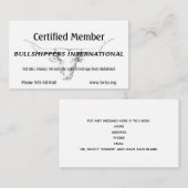 ブルシッパー国際的会員 名刺 (正面/裏面)