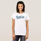 ブルシティスクリプトロゴ – Durham North Carolina Tシャツ (正面フル)