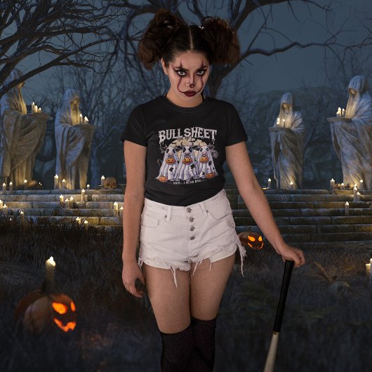 ブルシモーートおもしろい/雄牛ハロウィンガール Tシャツ